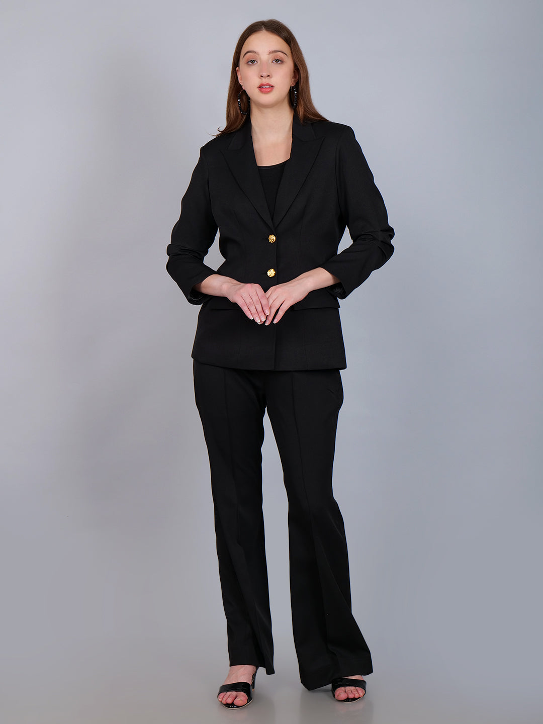 The Stylish Black Suit with Rolled Sleeves