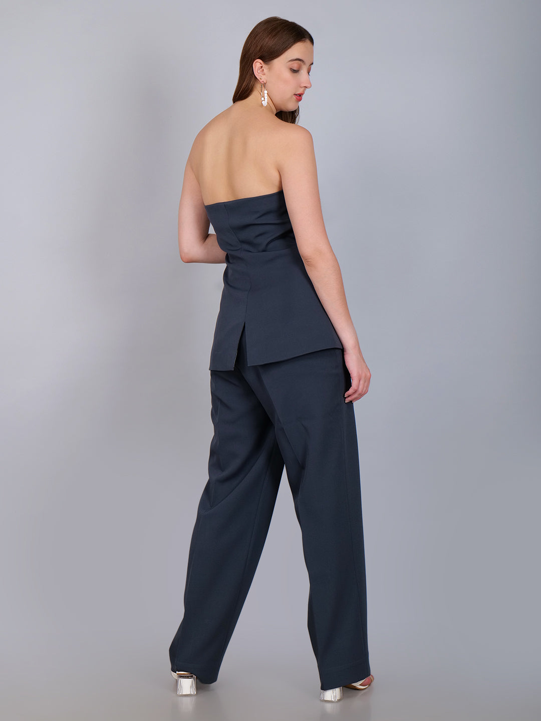 Midnight Elegance Off-Shoulder Set