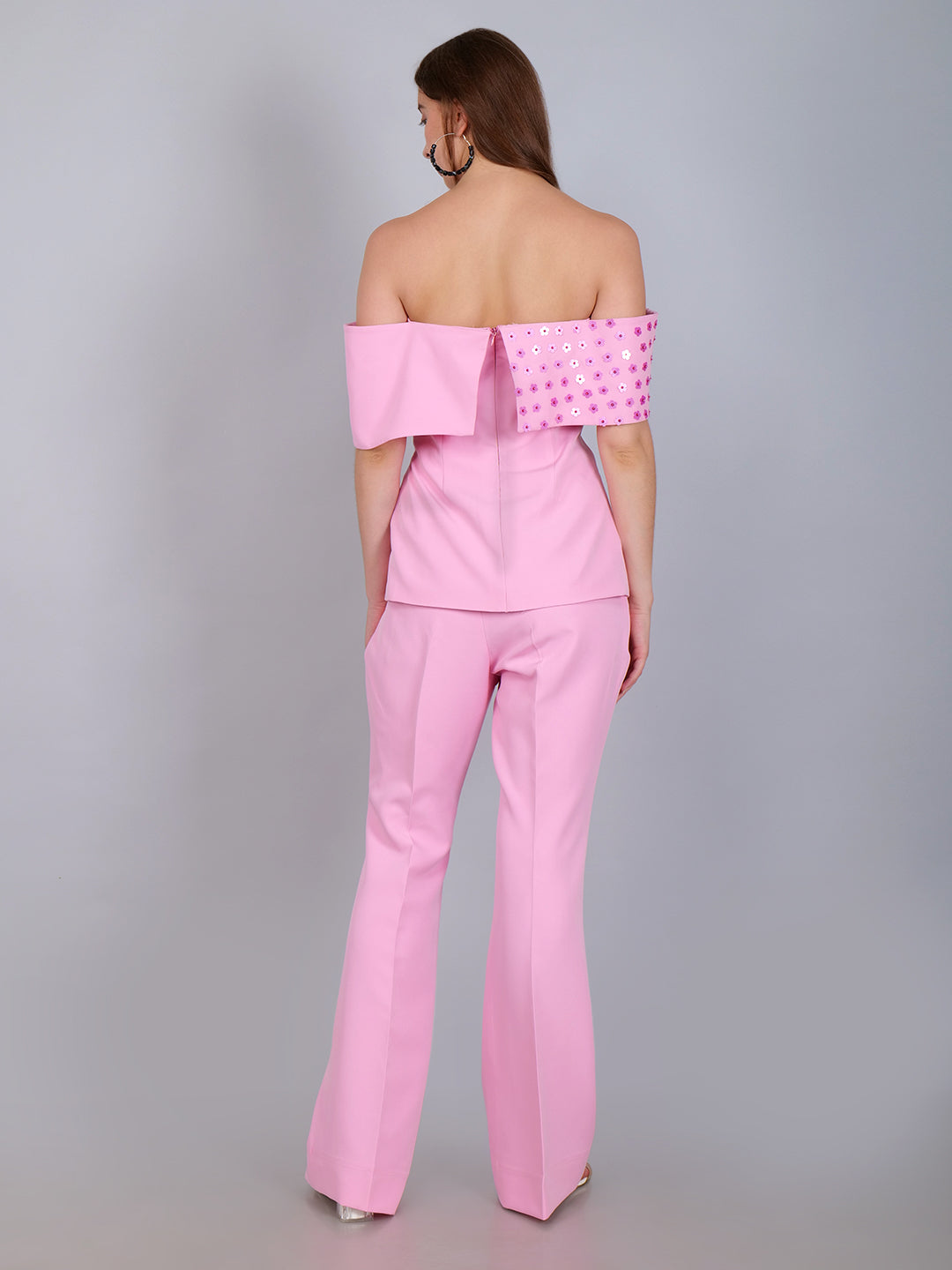 The Pink Embroided Suit Set for the Modern Muse