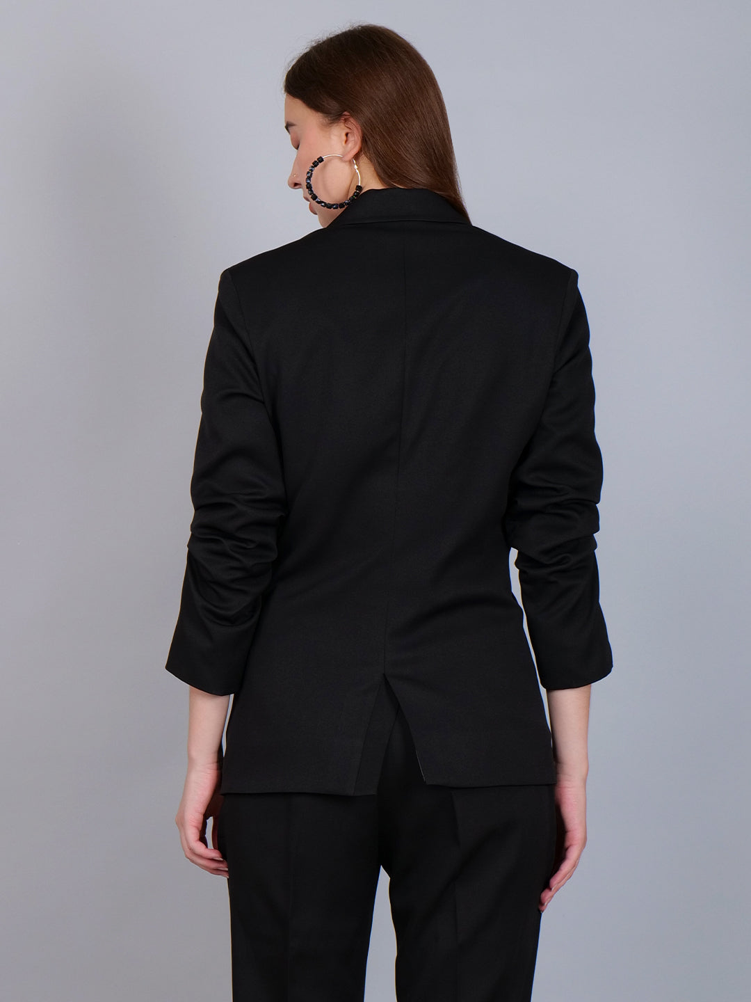 The Stylish Black Suit with Rolled Sleeves
